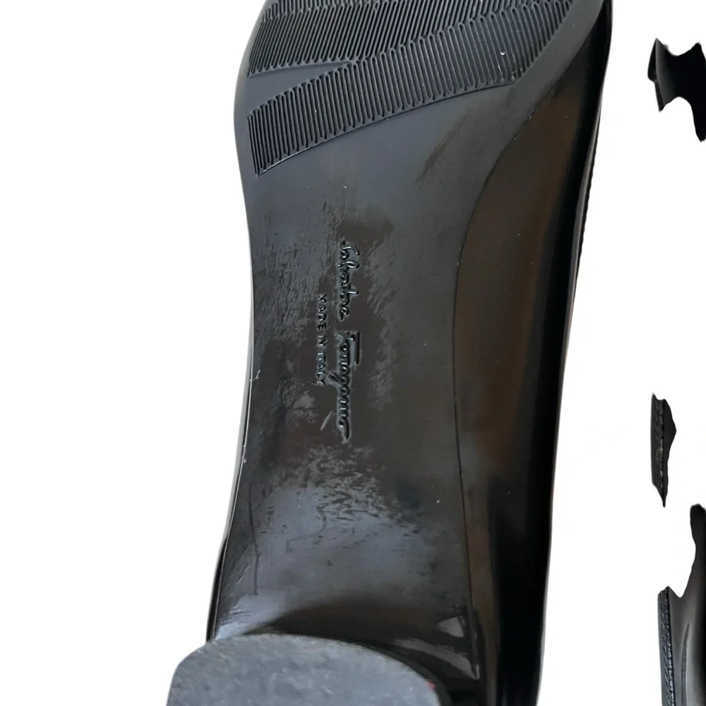 Salvatore Ferragamo Black Patent Leather Shoes size 9.5B - Picture 10 of 16